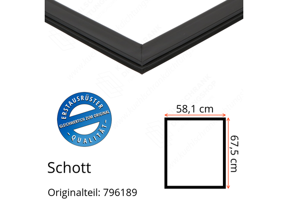 Schott Türdichtung 67,5 x 58,1 cm Ersatzteil: 796189