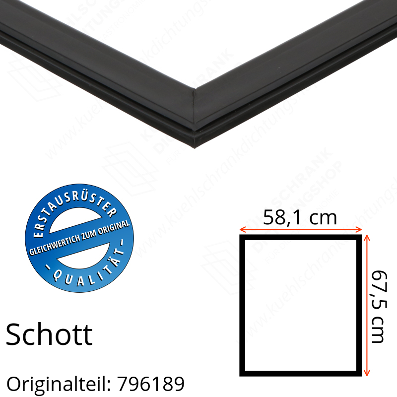Schott Türdichtung 67,5 x 58,1 cm Ersatzteil: 796189