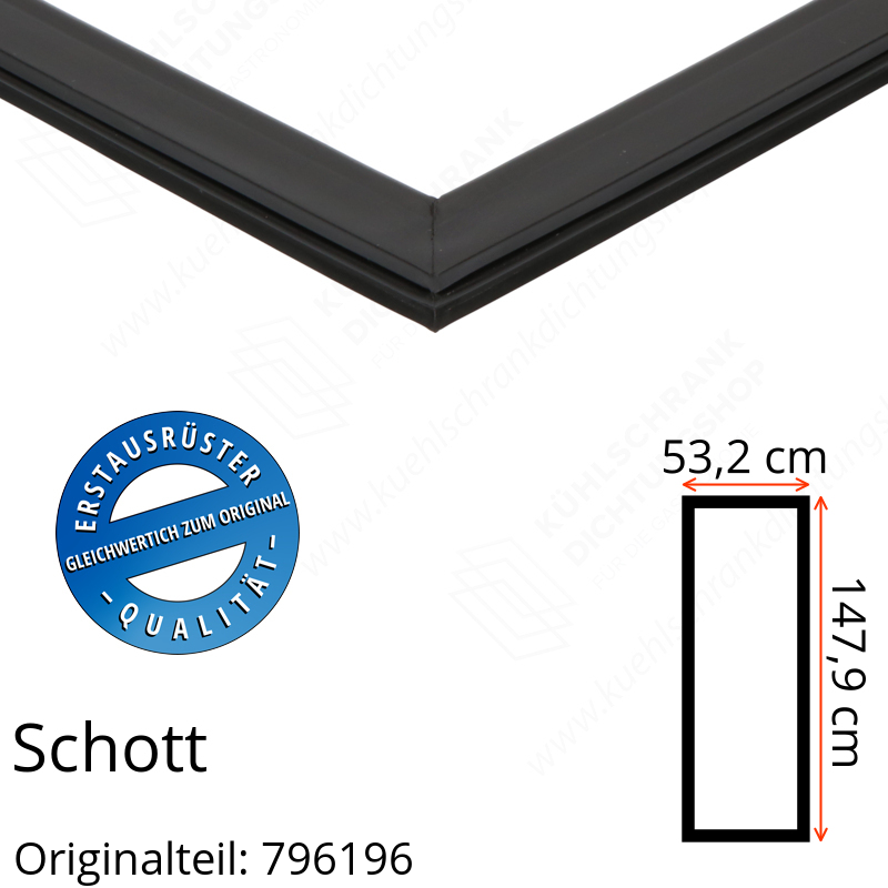 Schott Türdichtung 147,9 x 53,2 cm Ersatzteil: 796196
