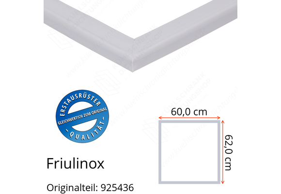 Friulinox Türdichtung 62,0 x 60,0 cm Ersatzteil: 925436