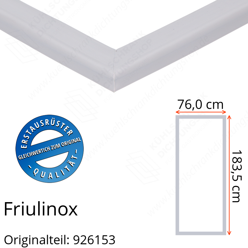 Friulinox Türdichtung 183,5 x 76,0 cm Ersatzteil: 926153