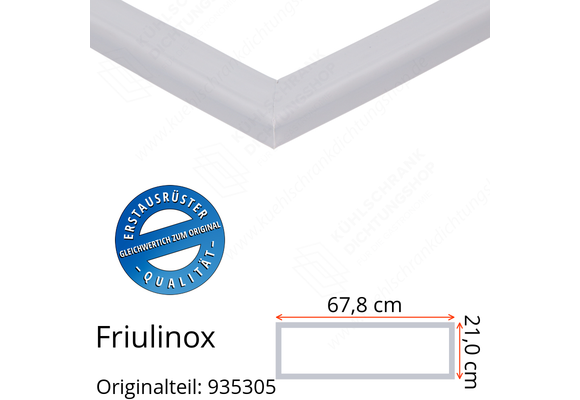 Friulinox Schubladedichtung 21,0 x 67,8 cm Ersatzteil: 935305
