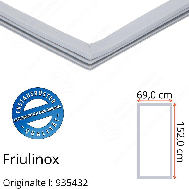 Friulinox Türdichtung 152,0 x 69,0 cm Ersatzteil: 935432