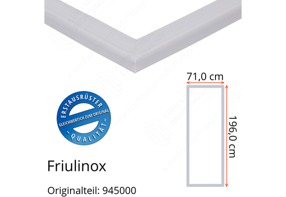 Friulinox Türdichtung 196,0 x 71,0 cm Ersatzteil: 945000
