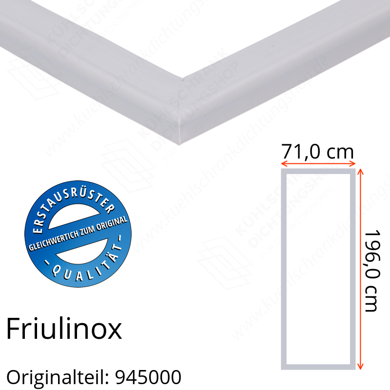 Friulinox Türdichtung 196,0 x 71,0 cm Ersatzteil: 945000