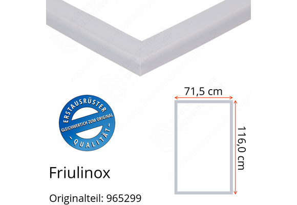 Friulinox Türdichtung 116,0 x 71,5 cm Ersatzteil: 965299
