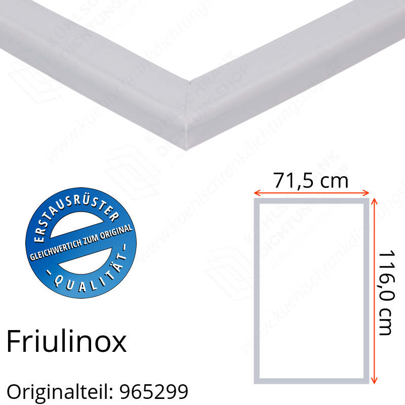 Friulinox Türdichtung 116,0 x 71,5 cm Ersatzteil: 965299
