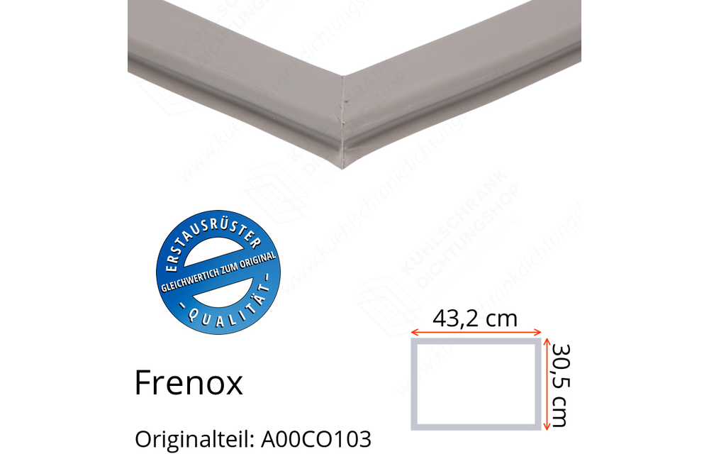 Frenox Schubladendichtung 30,5 x 43,2 cm Ersatzteil: A00CO103 für verschiedene Modelle