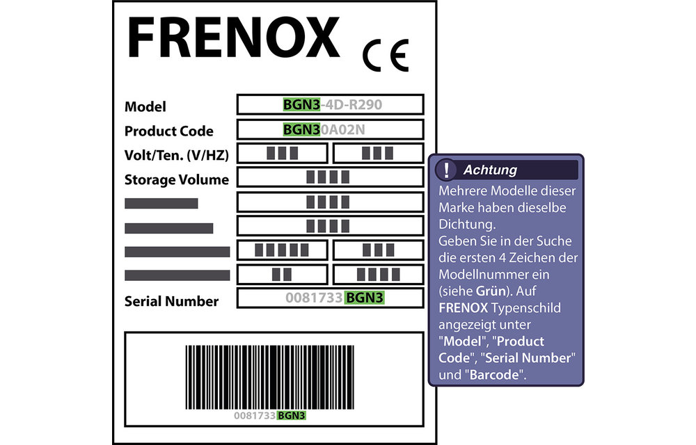 Frenox Türdichtung 178,8 x 72,8 cm Ersatzteil: A00CO145 für verschiedene Modelle