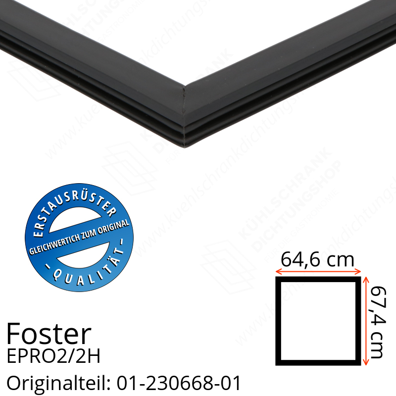 Foster EPRO2/2H Türdichtung 67,4 x 64,6 cm