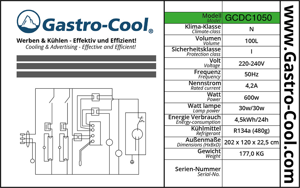 Gastro-Cool GCDC1050 Türdichtung 156,5 x 58,0 cm
