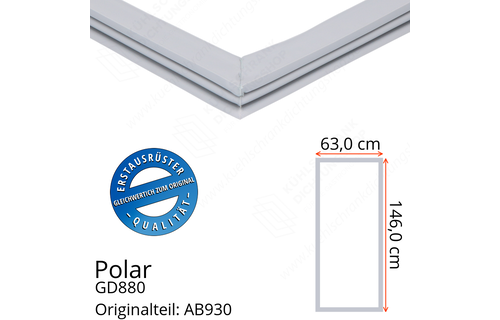 Polar GD880 Türdichtung 146,0 x 63,0 cm