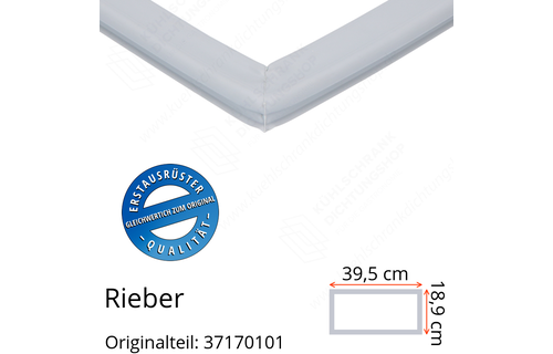 Rieber Schubladendichtung 18,9 x 39,5 cm Ersatzteil: 37170101 für verschiedene Modelle