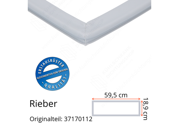Rieber Schubladendichtung 18,9 x 59,5 cm Ersatzteil: 37170112 für verschiedene Modelle