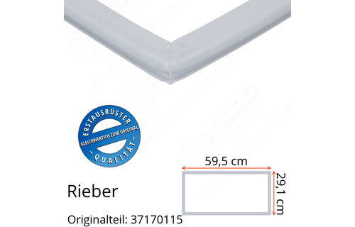 Rieber Schubladendichtung 29,1 x 59,5 cm Ersatzteil: 37170115 für verschiedene Modelle