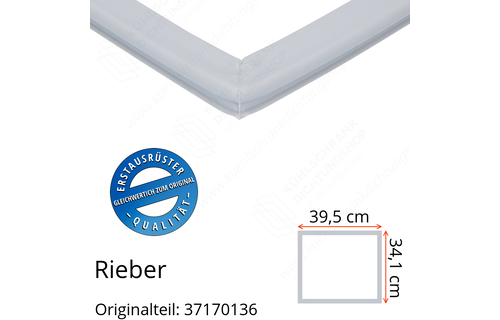 Rieber Schubladendichtung 34,1 x 39,5 cm Ersatzteil: 37170136 für verschiedene Modelle
