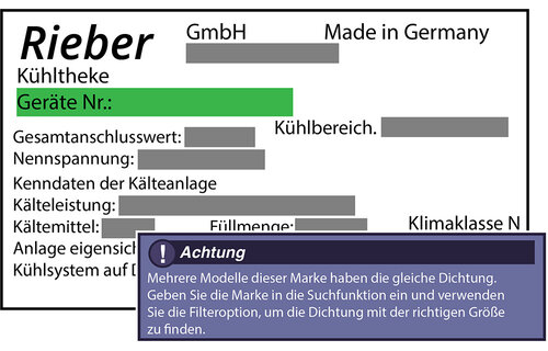 Rieber Schubladendichtung 34,1 x 39,5 cm Ersatzteil: 37170136 für verschiedene Modelle