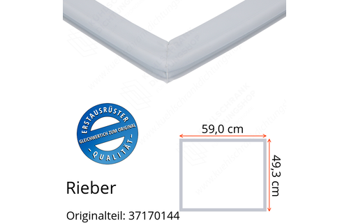 Rieber Schubladendichtung 49,3 x 59,0 cm Ersatzteil: 37170144 für verschiedene Modelle