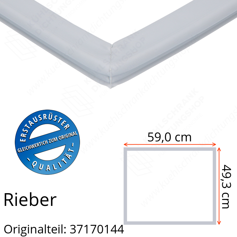 Rieber Schubladendichtung 49,3 x 59,0 cm Ersatzteil: 37170144 für verschiedene Modelle