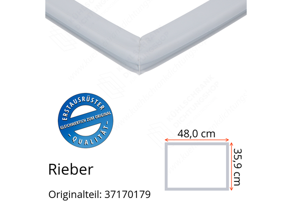 Rieber Schubladendichtung 35,9 x 48,0 cm Ersatzteil: 37170179 für verschiedene Modelle