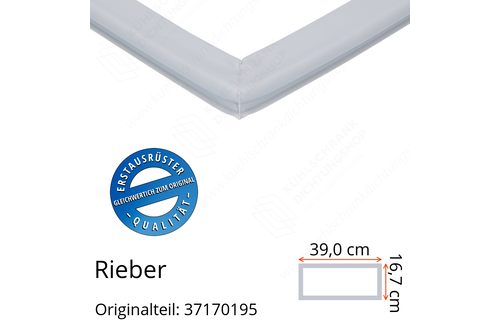 Rieber Schubladendichtung 16,7 x 39,0 cm Ersatzteil: 37170195 für verschiedene Modelle