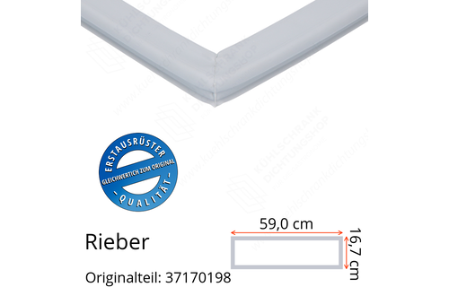 Rieber Schubladendichtung 16,7 x 59,0 cm Ersatzteil: 37170198 für verschiedene Modelle