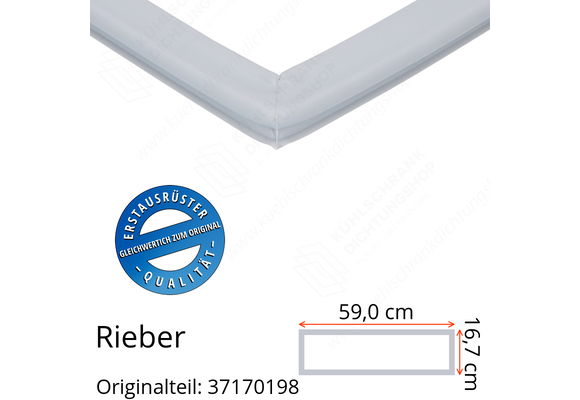 Rieber Schubladendichtung 16,7 x 59,0 cm Ersatzteil: 37170198 für verschiedene Modelle