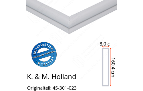 K. & M. Holland Türdichtung 160,4 x 28,0 cm Ersatzteil: 45-301-023 für verschiedene Modelle