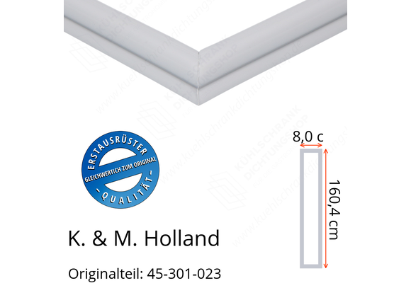K. & M. Holland Türdichtung 160,4 x 28,0 cm Ersatzteil: 45-301-023 für verschiedene Modelle