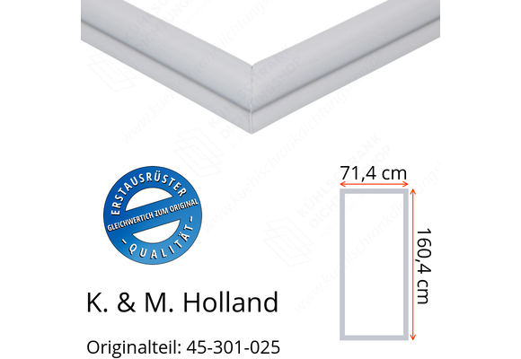 K. & M. Holland Türdichtung 160,4 x 71,4 cm Ersatzteil: 45-301-025 für verschiedene Modelle