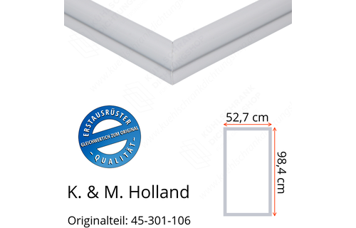 K. & M. Holland Türdichtung 98,4 x 52,7 cm Ersatzteil: 45-301-106 für verschiedene Modelle