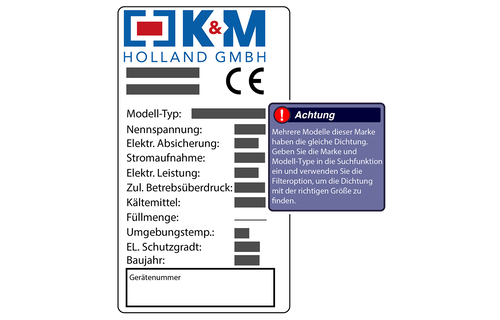 K. & M. Holland Türdichtung 77,4 x 45,4 cm Ersatzteil: 45-301-406 für verschiedene Modelle