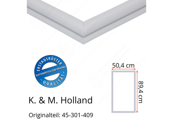 K. & M. Holland Türdichtung 89,4 x 50,4 cm Ersatzteil: 45-301-409 für verschiedene Modelle