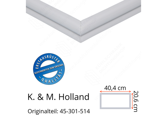K. & M. Holland Türdichtung 20,6 x 40,4 cm Ersatzteil: 45-301-514 für verschiedene Modelle