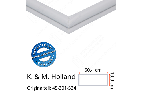 K. & M. Holland Türdichtung 19,9 x 50,4 cm Ersatzteil: 45-301-534 für verschiedene Modelle
