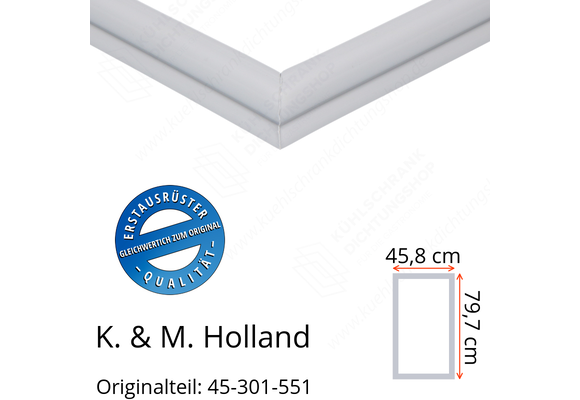 K. & M. Holland Türdichtung 79,7 x 45,8 cm Ersatzteil: 45-301-551 für verschiedene Modelle