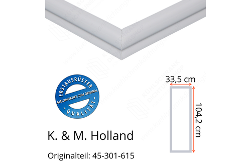 K. & M. Holland Türdichtung 104,2 x 33,5 cm Ersatzteil: 45-301-615 für verschiedene Modelle