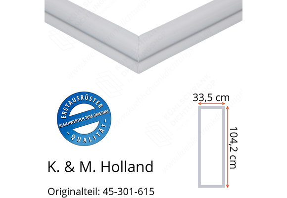 K. & M. Holland Türdichtung 104,2 x 33,5 cm Ersatzteil: 45-301-615 für verschiedene Modelle