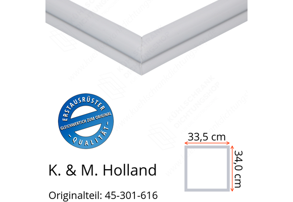 K. & M. Holland Türdichtung 34,0 x 33,5 cm Ersatzteil: 45-301-616 für verschiedene Modelle