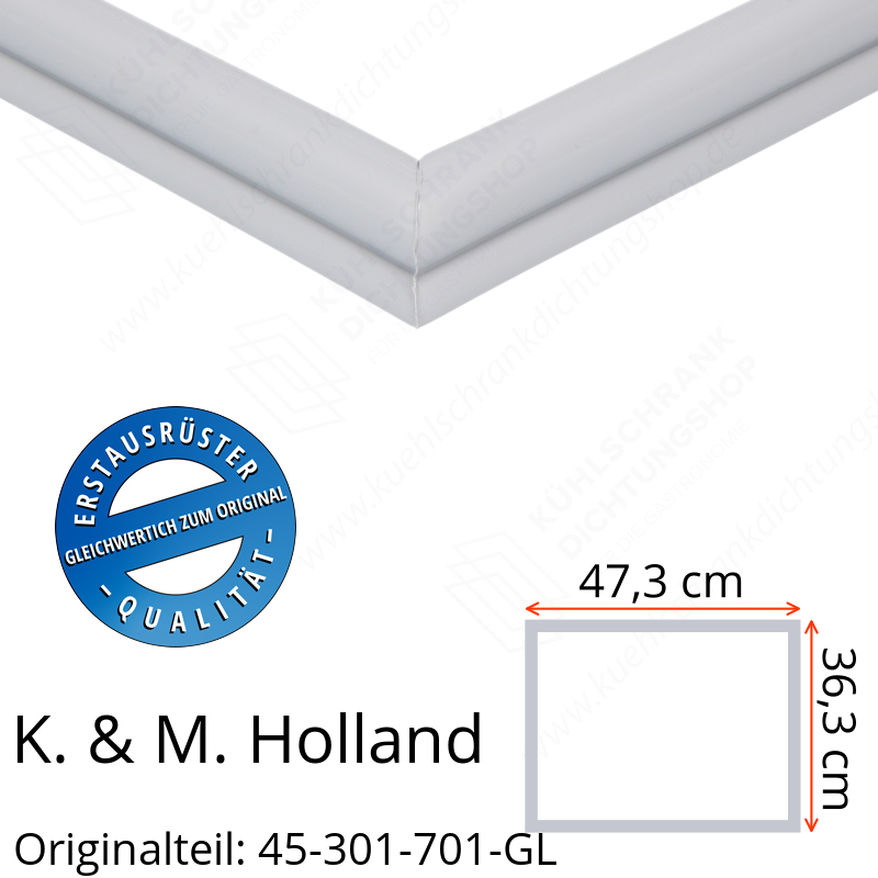 K. & M. Holland Schubladendichtung 36,3 x 47,3 cm Ersatzteil: 45-301-701-GL für verschiedene Modelle