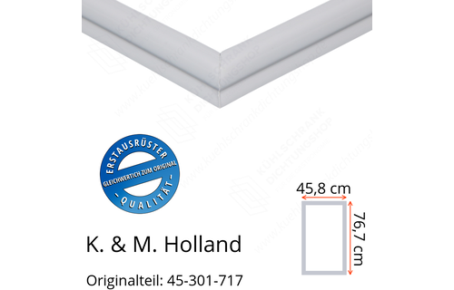 K. & M. Holland Türdichtung 76,7 x 45,8 cm Ersatzteil: 45-301-717 für verschiedene Modelle