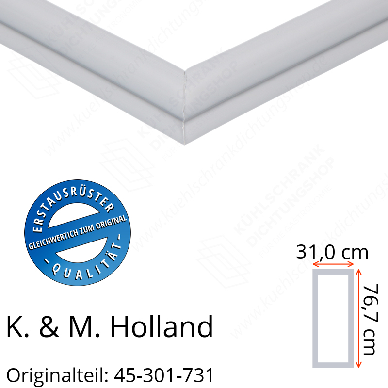 K. & M. Holland Türdichtung 76,7 x 31,0 cm Ersatzteil: 45-301-731 für verschiedene Modelle