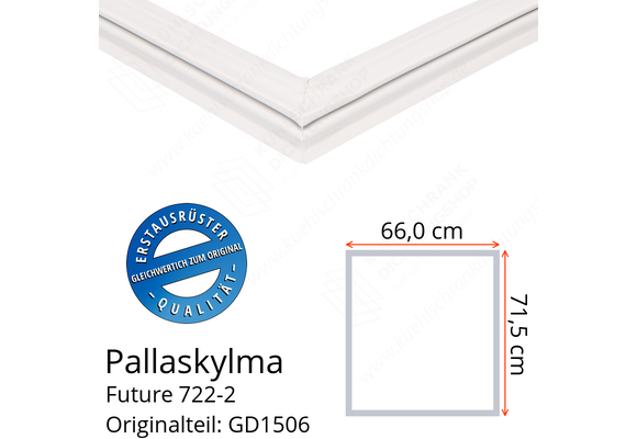 Pallaskylma Future 722-2 Türdichtung 71,5 x 66,0 cm