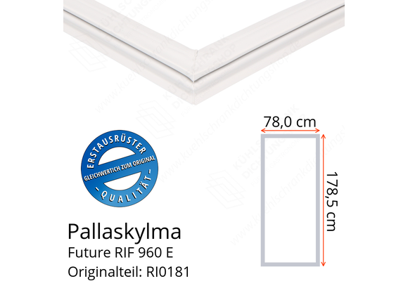 Pallaskylma Future RIF 960 E Türdichtung 178,5 x 78,0 cm