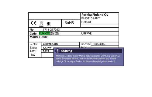 Pallaskylma Future RIC 960 E Türdichtung 183,5 x 78,0 cm