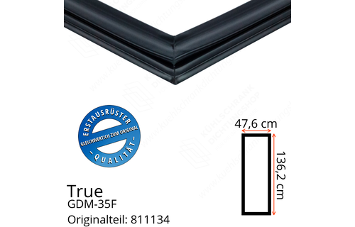 True GDM-35F Türdichtung 136,2 x 47,6 cm (Profil breit)