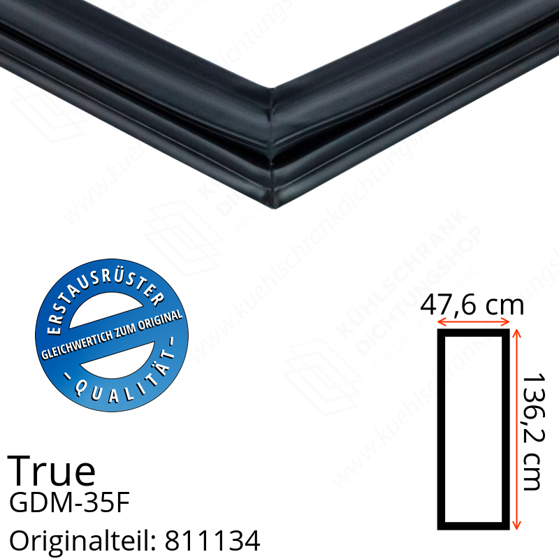 True GDM-35F Türdichtung 136,2 x 47,6 cm (Profil breit)