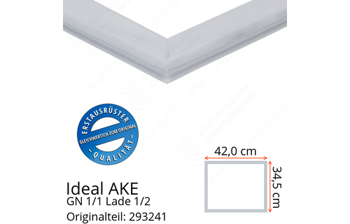 Ideal AKE Gastronorm-Tiefkühltische 760 mm Korpus-höhe, gn 1/1 Lade 1/2 Schubladendichtung 34,5 x 42,0 cm