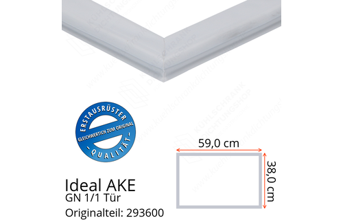 Ideal AKE Gastronorm-Kühltische 650 mm Korpus-höhe, gn 1/1 Tür Türdichtung 38,0 x 59,0 cm