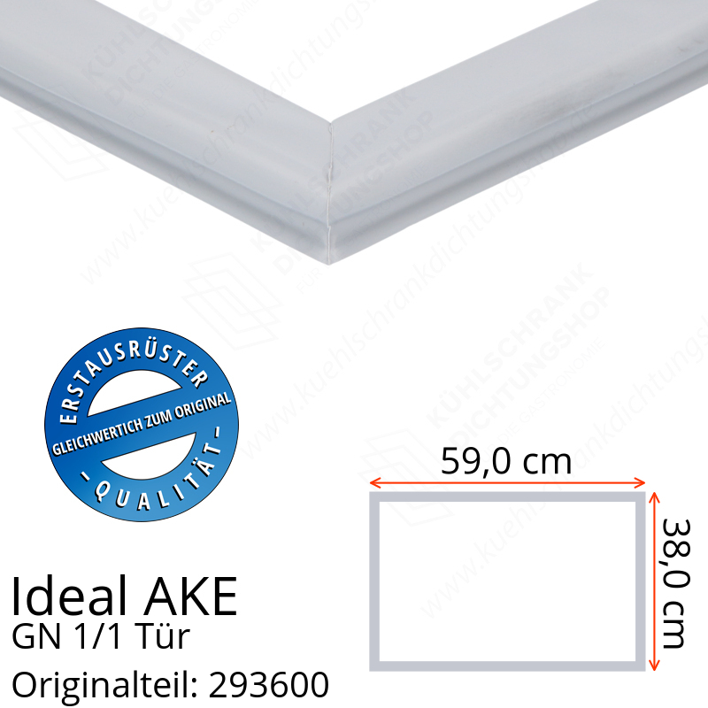 Ideal AKE Gastronorm-Kühltische 650 mm Korpus-höhe, gn 1/1 Tür Türdichtung 38,0 x 59,0 cm